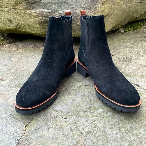 SAM EDELMAN BLACK SUEDE WATERPROOF SLIP ON ANKLE BOOTS - 9.5 - NWT ! - Picture 8 of 12